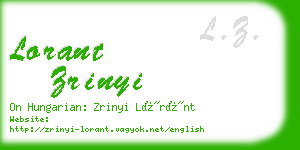 lorant zrinyi business card